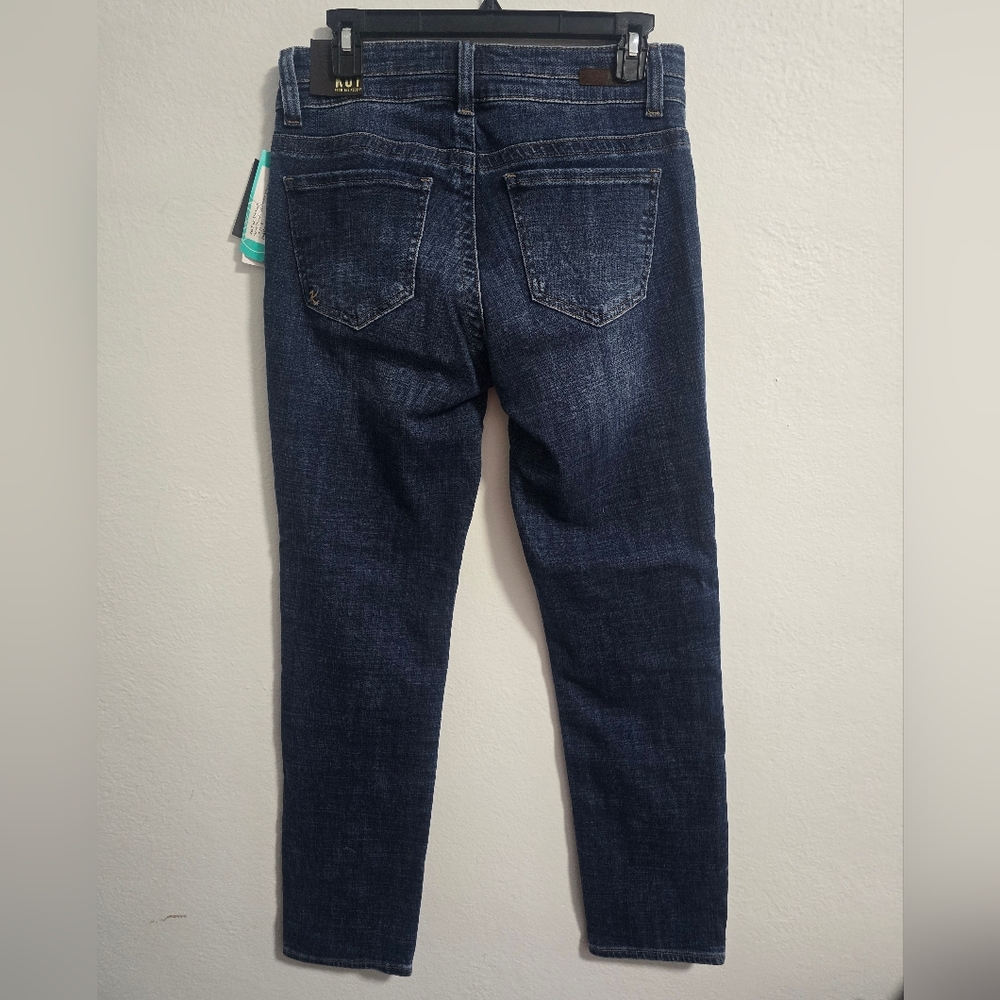 NWT Kut from the Kloth Women's Stevie Straight Leg Double Button Indigo Jeans 6 - Picture 2 of 5